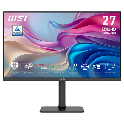 68,6 cm (27") 3840 x 2160 Pixel MSI 9S6-3PB19H-270 16:9 4K Ultra HD IPS 4 ms 60 Hz HDR DisplayPort HDMI USB-Hub Pivot Height VESA Speaker