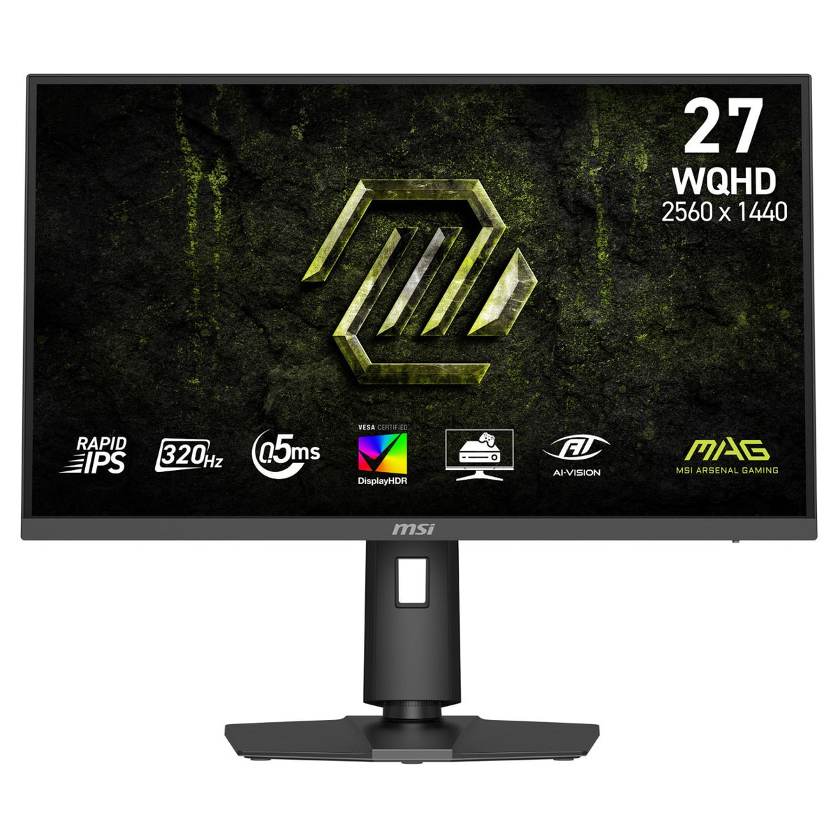 68,6 cm (27") 2560 x 1440 Pixel MSI 9S6-3CE49H-077 16:9 Wide Quad HD Rapid IPS 0,5 ms 320 Hz HDR DisplayPort HDMI VESA