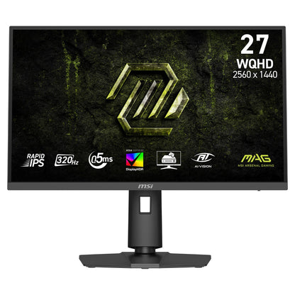 68,6 cm (27") 2560 x 1440 Pixel MSI 9S6-3CE49H-077 16:9 Wide Quad HD Rapid IPS 0,5 ms 320 Hz HDR DisplayPort HDMI VESA