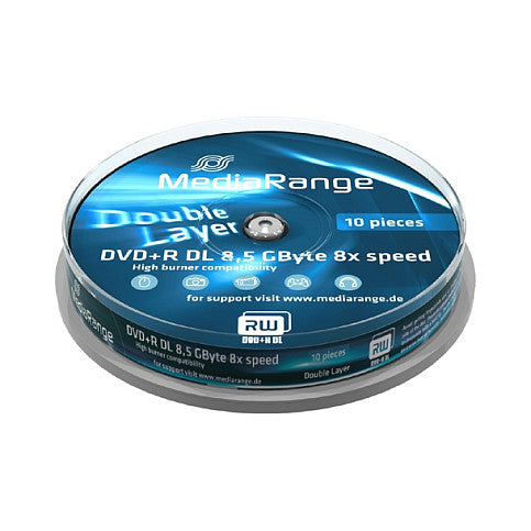 MEDIARANGE 10 x DVD+R DL - 8.5 GB (240 Min.) 8x