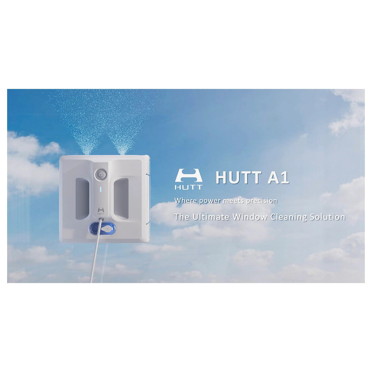 HUTT A1 Fensterputzroboter mit 4-Fach Sprühsystem