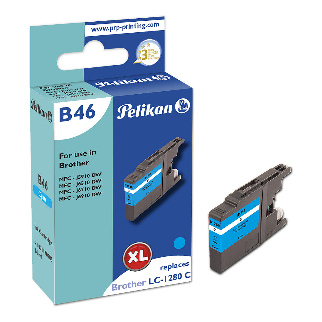 Pelikan Tinte für Brother LC1280XL C