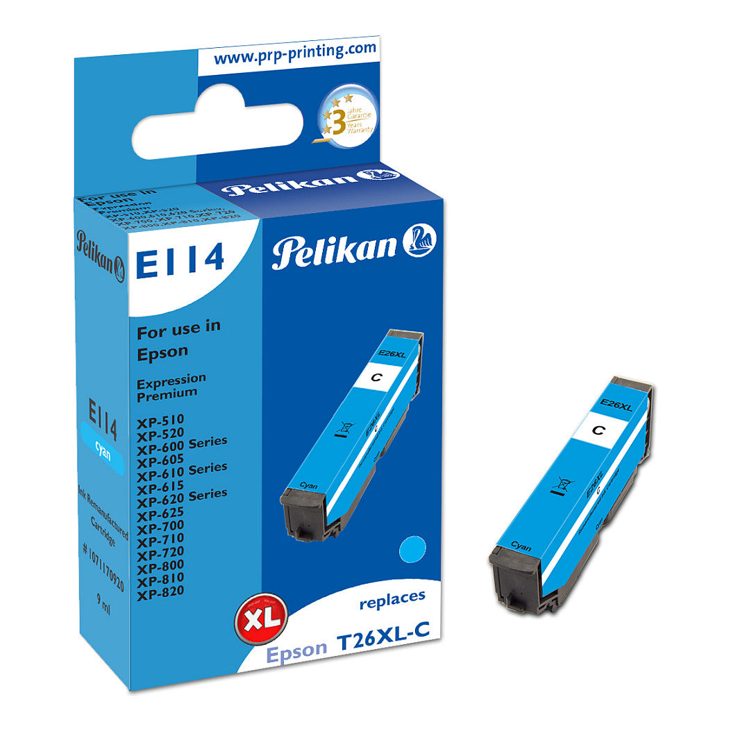 Pelikan Tinte für Epson T262240 Cyan 26XL