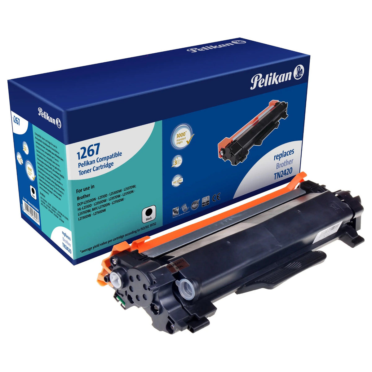 Pelikan Toner Brother TN-2420 black, 3000 Seiten remanufactured