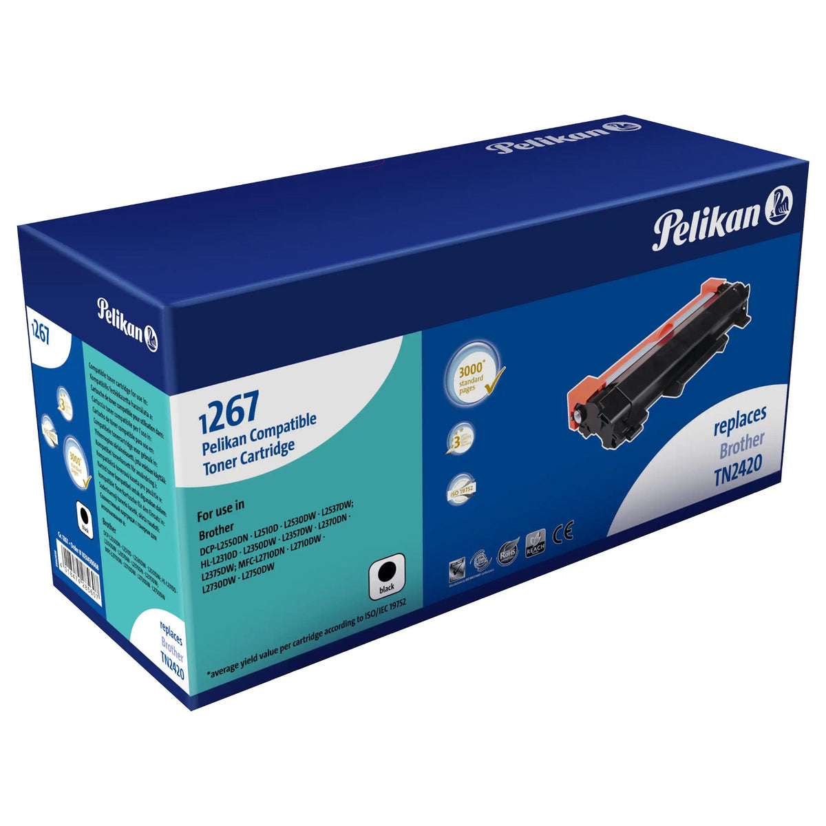 Pelikan Toner Brother TN-2420 black, 3000 Seiten remanufactured