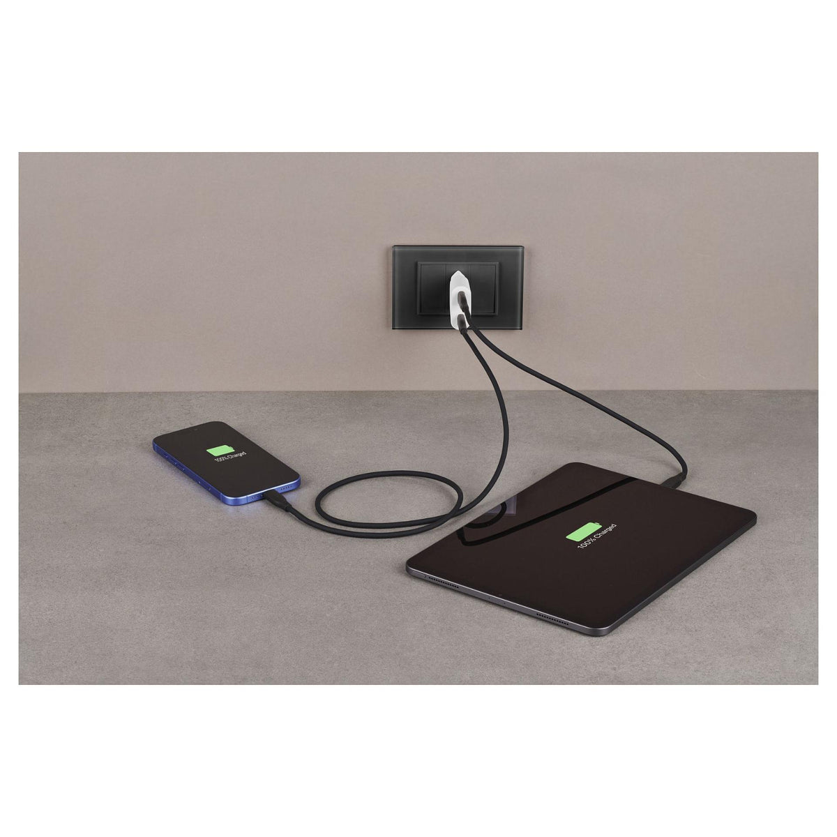Cellularline USB-C Duo GaN Reiselader 30W White