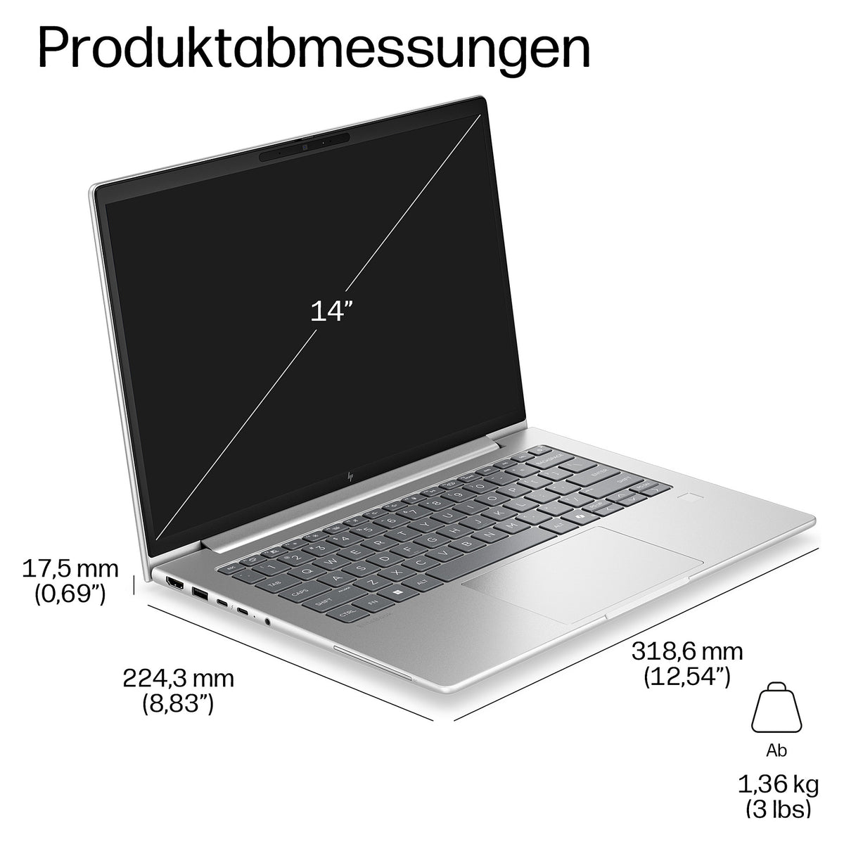 HP EliteBook 6 G2i Core7 350/32GB/1TBSSD/W11 Pro LTE 5G 2J Gar (DE )
