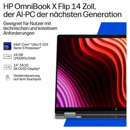HP OmniBook X Flip 14-kb0175ng CU7 355/24GB/512SSD/W11 Home Touch
