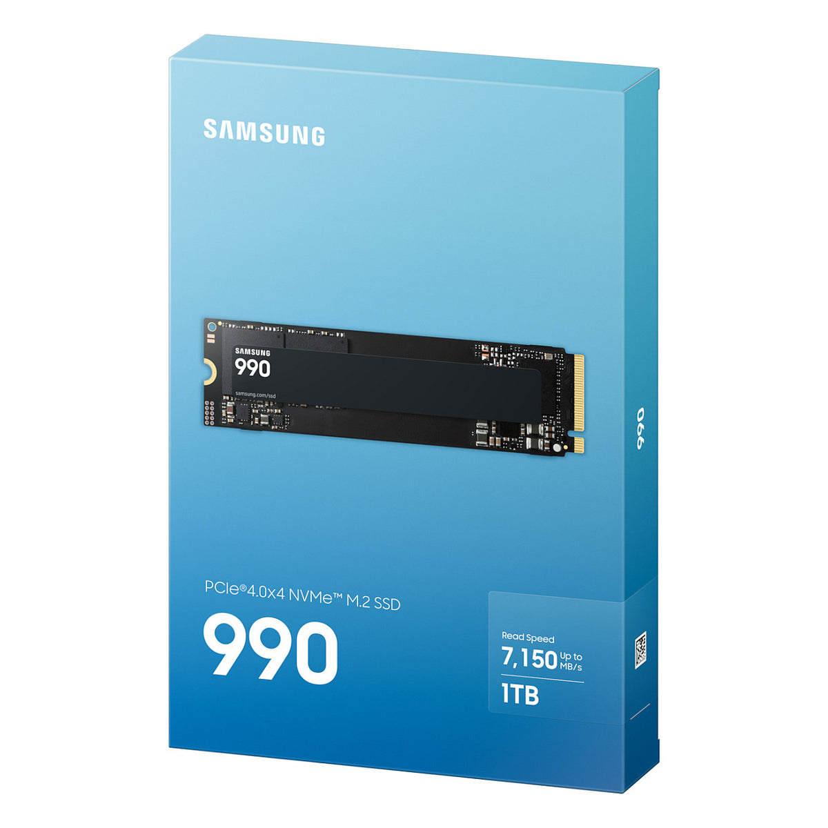 M.2 1TB Samsung 990 PCIe 4.0. 7150 MB/s NVMe (PCIe 4.0 x4, NVMe 2, M.2 2280, intern)
