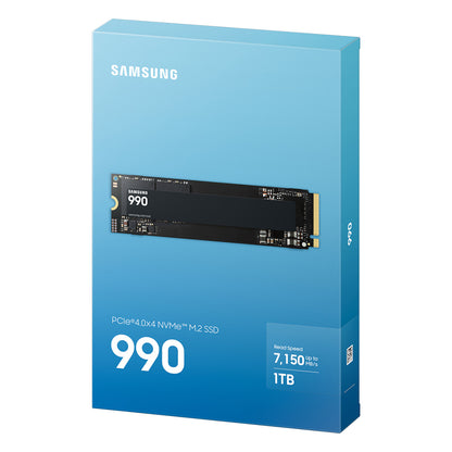 M.2 1TB Samsung 990 PCIe 4.0. 7150 MB/s NVMe (PCIe 4.0 x4, NVMe 2, M.2 2280, intern)