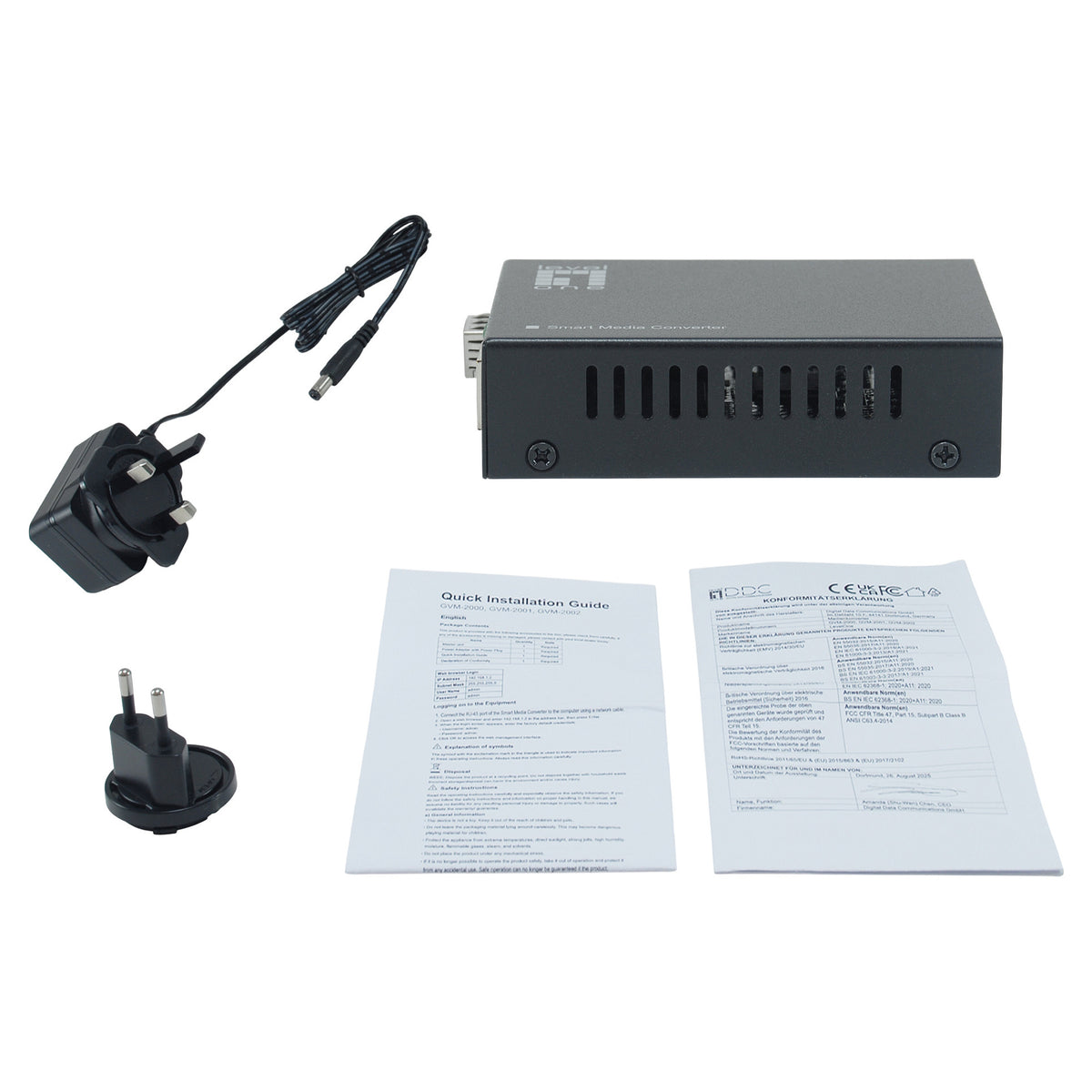 Media Konverter RJ45->SFP GE 19" Smart
