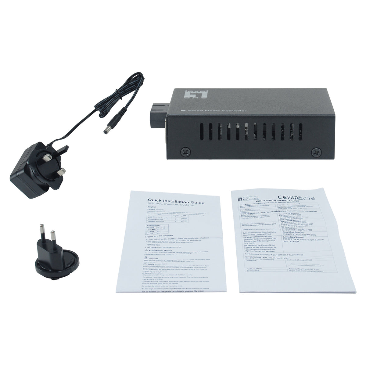 Media Konverter RJ45->SC GE SM Smart 1310nm 20km
