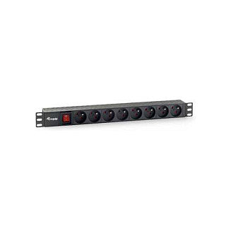 Equip 19" Steckdosenleiste 8xNFC 61-314 FR+Switch->St.90°Pla