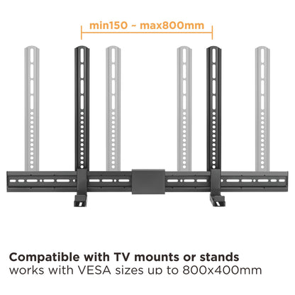 Equip Uni. Soundbar-Wandhalt. 800x400mm 15Kg schwarz lite Retail