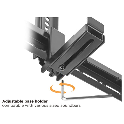 Equip Uni. Soundbar-Wandhalt. 800x400mm 15Kg schwarz lite Retail