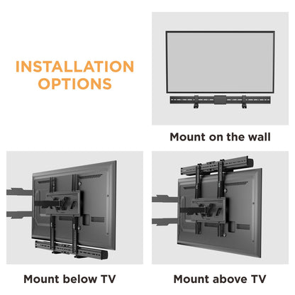Equip Uni. Soundbar-Wandhalt. 800x400mm 15Kg schwarz lite Retail