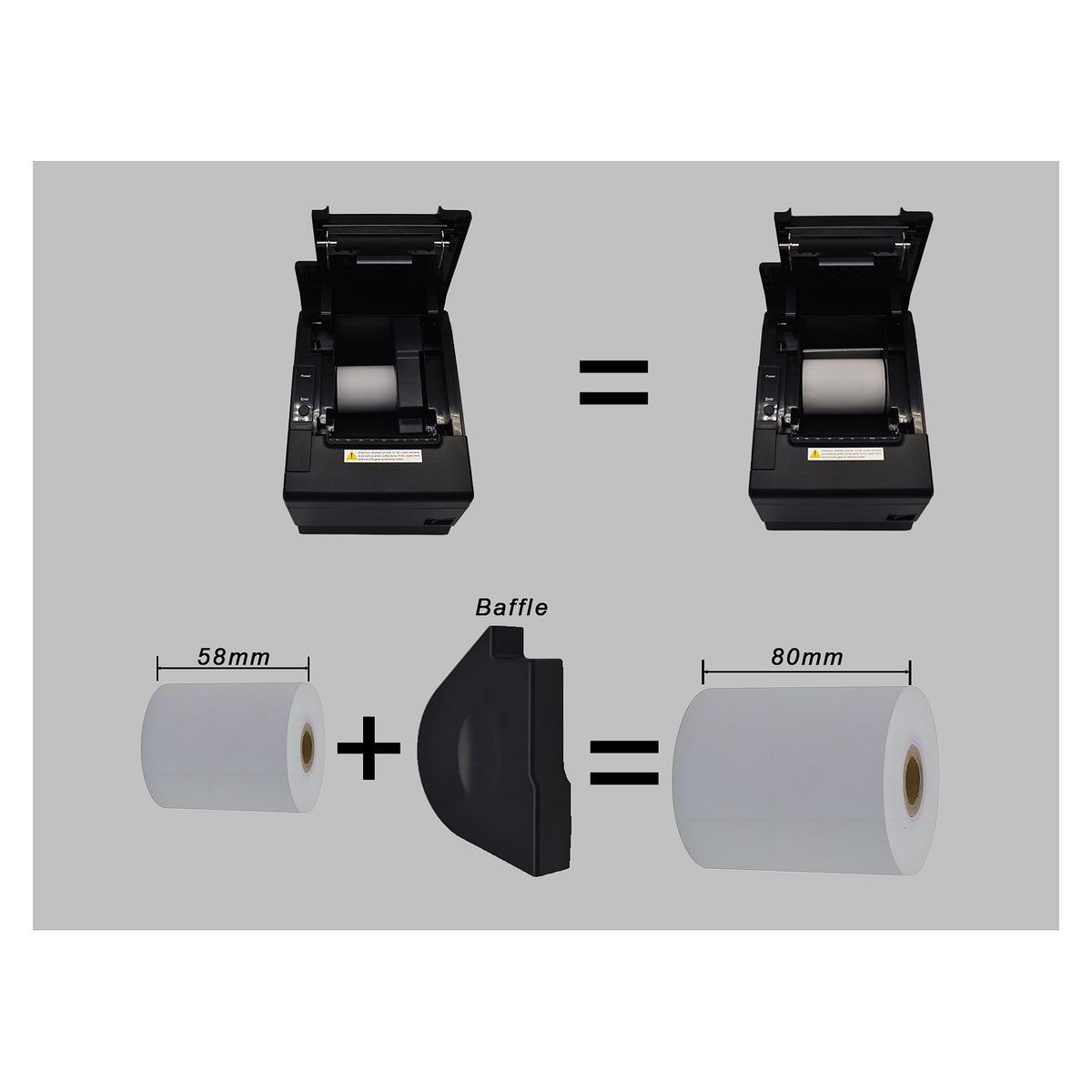 Equip Thermodrucker 58/80mm USB/Bluetooth/WiFi/+ schwarz