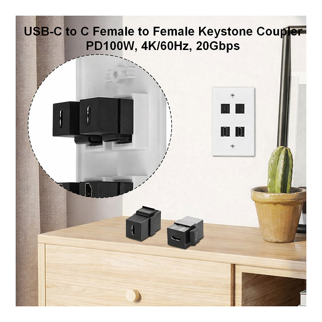 Equip Keystone-Koppler USB 3.2 Gen2 USB-C->USB-C sw
