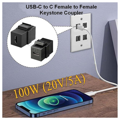 Equip Keystone-Koppler USB 3.2 Gen2 USB-C->USB-C sw