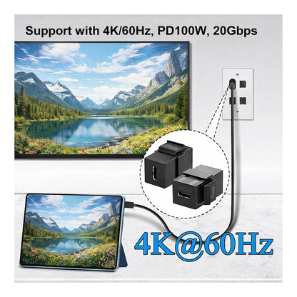 Equip Keystone-Koppler USB 3.2 Gen2 USB-C->USB-C sw