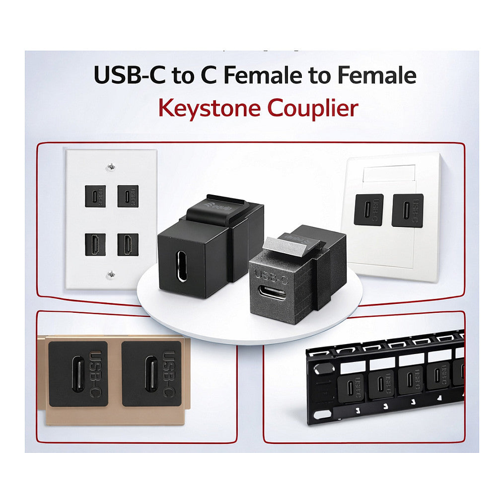 Equip Keystone-Koppler USB 3.2 Gen2 USB-C->USB-C sw