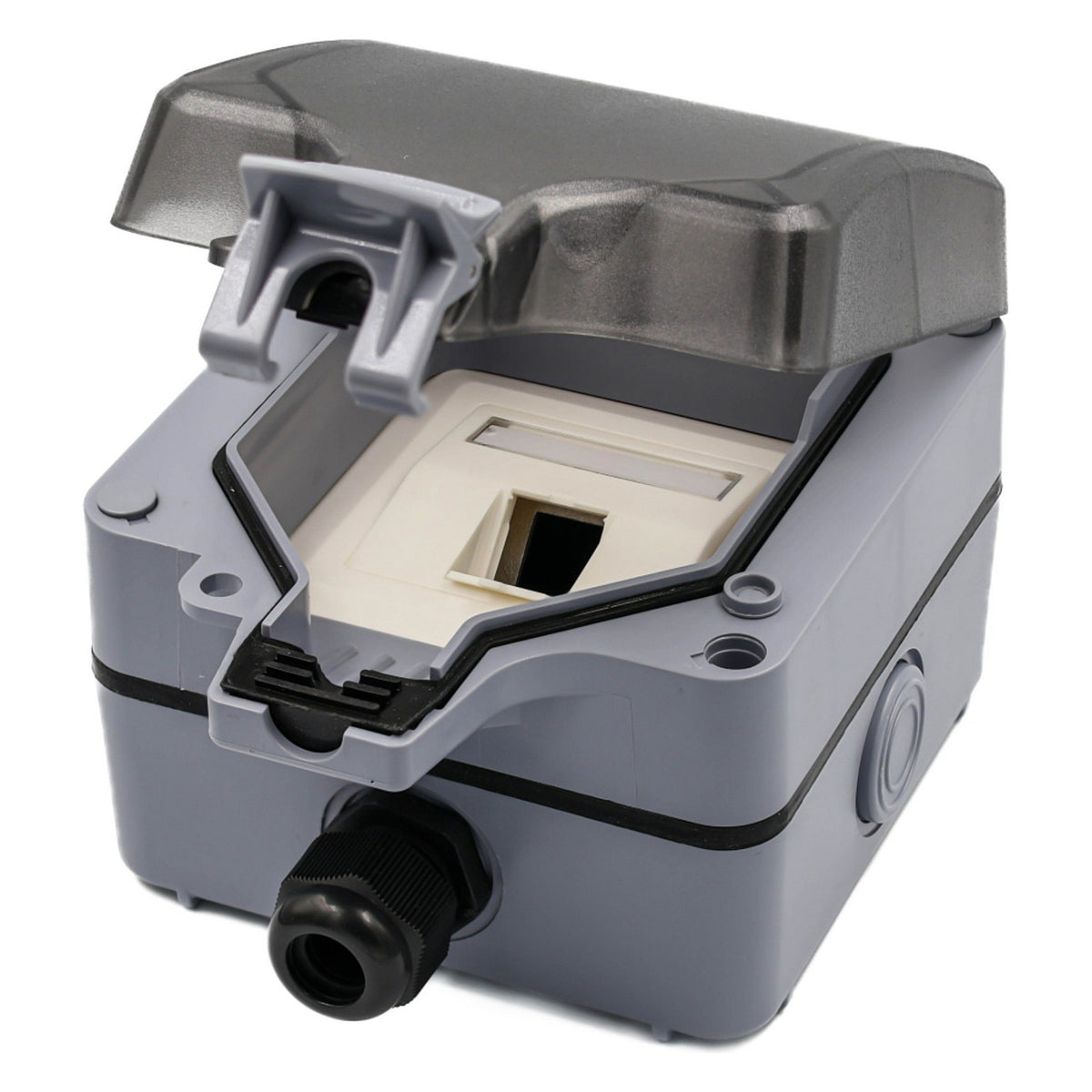 Aufputzdose 1-Port Keystone ungeschirmt outdoor grau