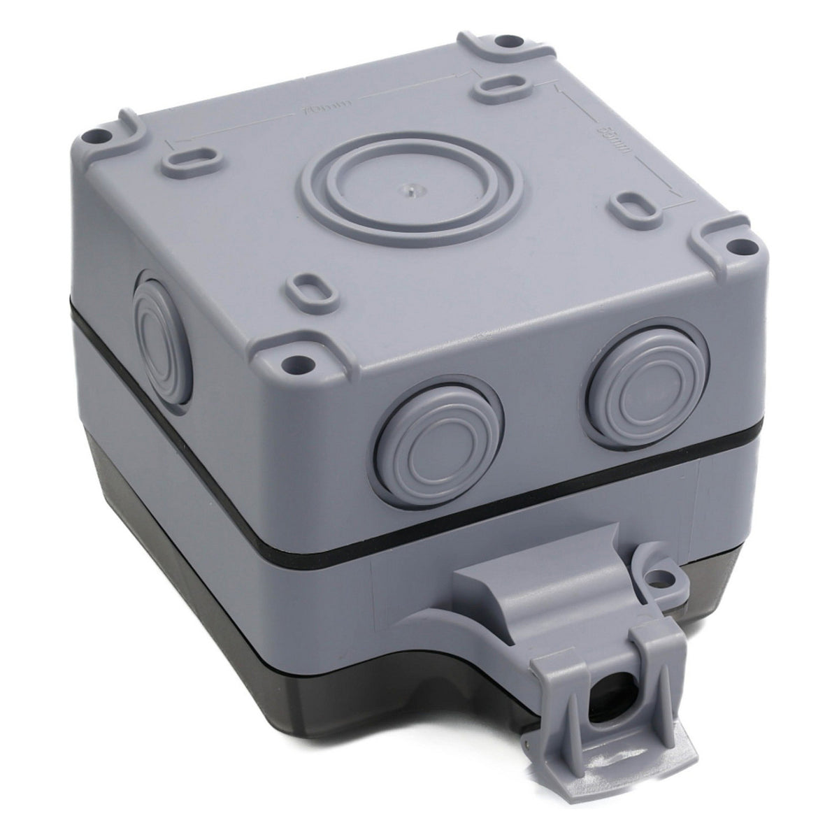 Aufputzdose 1-Port Keystone ungeschirmt outdoor grau