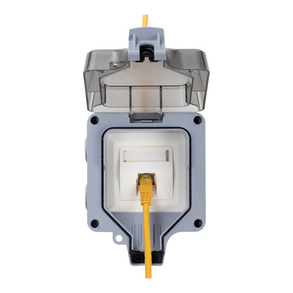 Aufputzdose 1-Port Keystone ungeschirmt outdoor grau