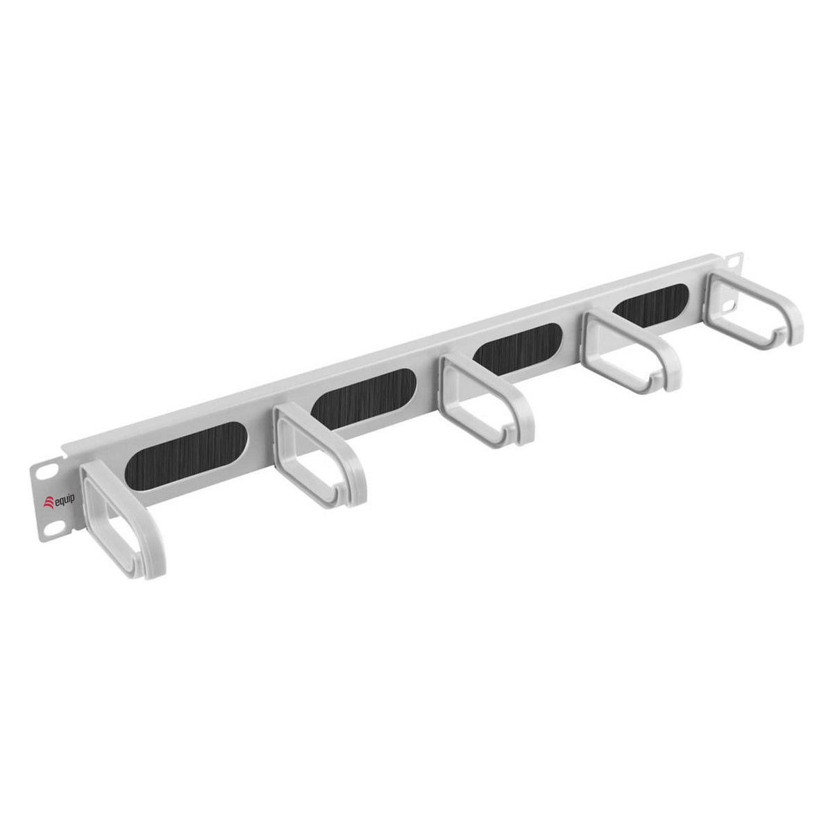 Equip 19" Kabelmanagement 5xPlastikringe Stahl 1U RAL7035