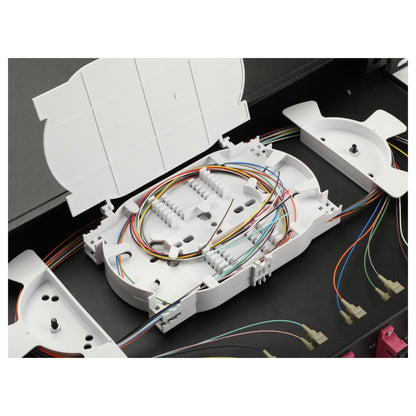 Equip LWL-Spleißkasten 12-Port SC-Duplex OM4 1U komplett sw