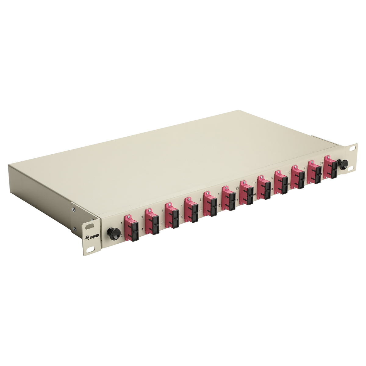 Equip LWL-Spleißkasten 12-Port SC-Duplex OM4 1U komplett gr
