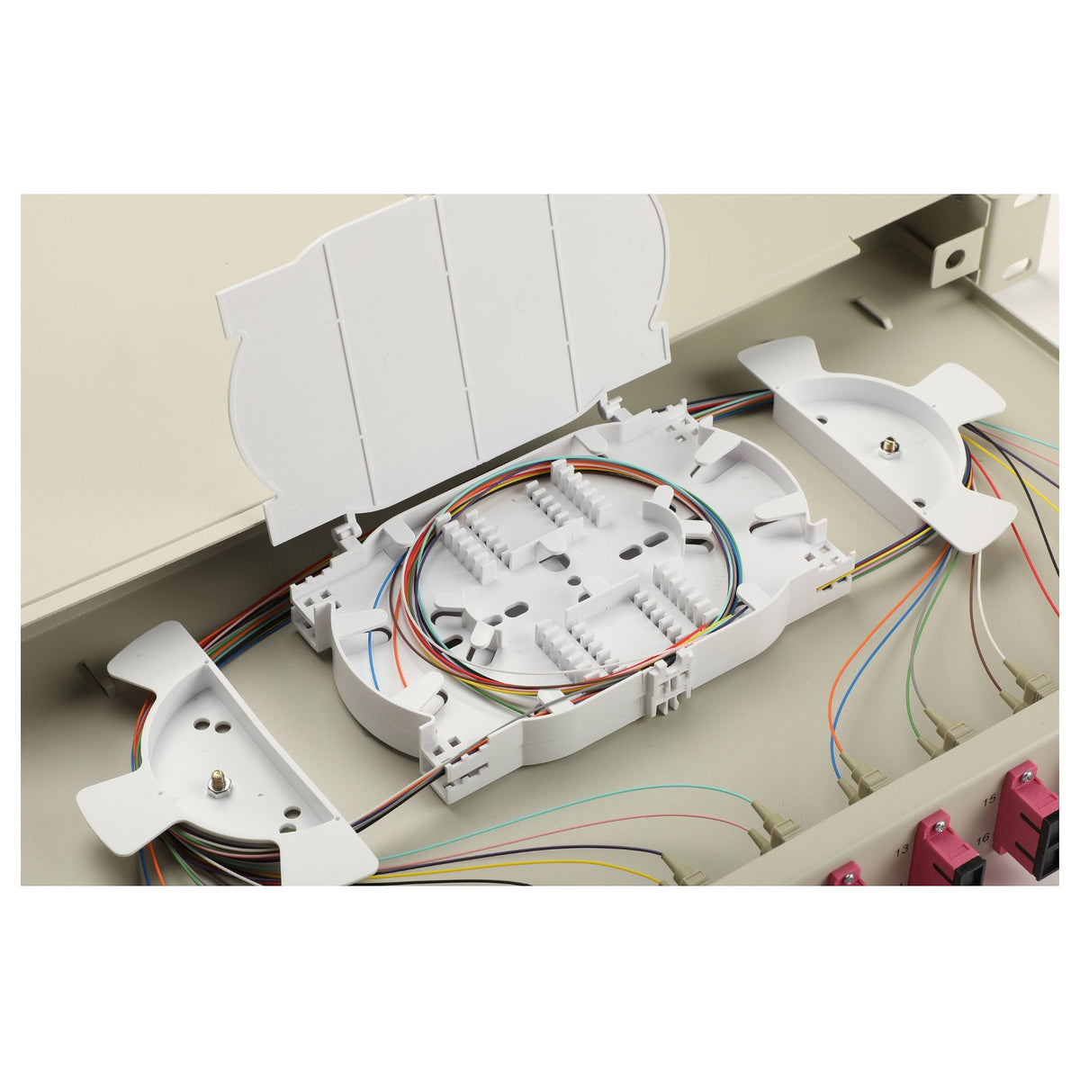Equip LWL-Spleißkasten 12-Port SC-Duplex OM4 1U komplett gr