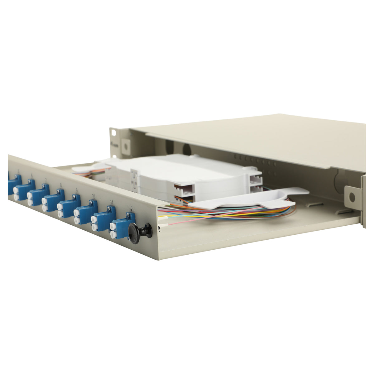 Equip LWL-Spleißkasten 12-Port LC-Duplex OS2 1U komplett gr