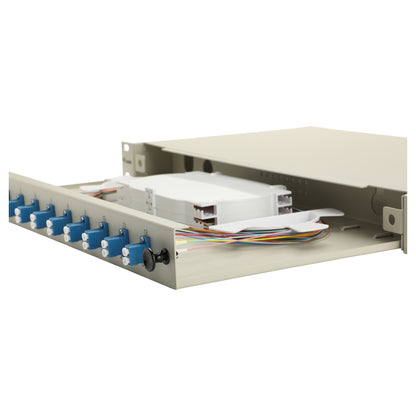 Equip LWL-Spleißkasten 12-Port LC-Duplex OS2 1U komplett gr