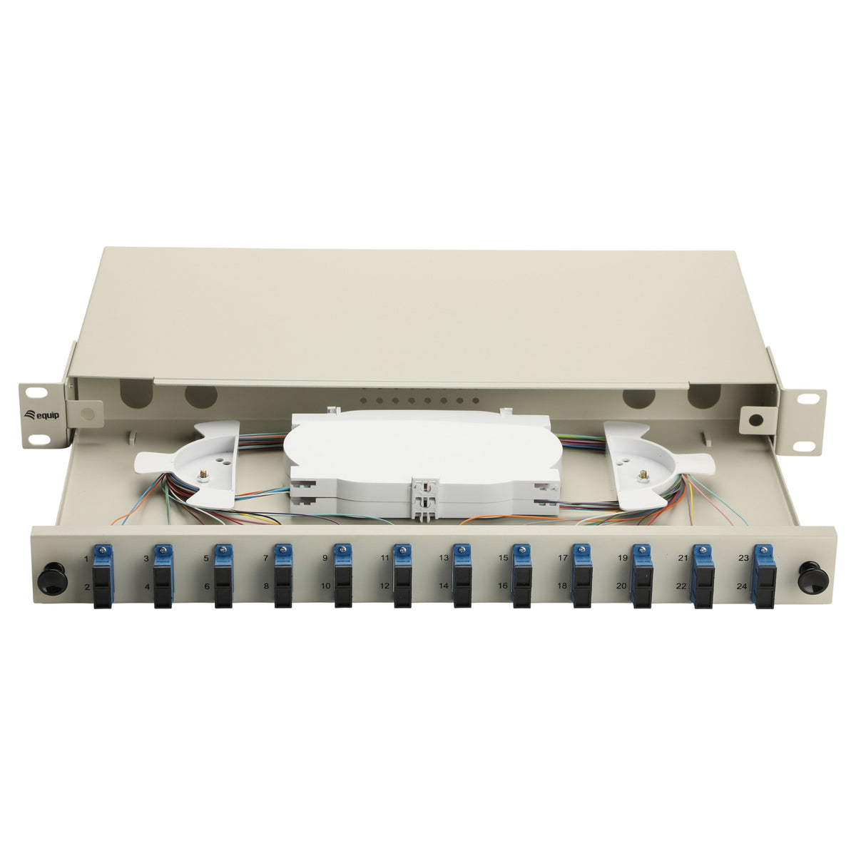Equip LWL-Spleißkasten 12-Port SC-Duplex OS2 1U komplett gr