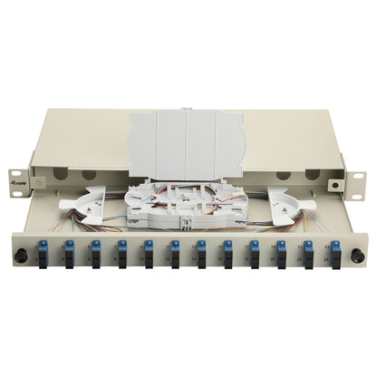 Equip LWL-Spleißkasten 12-Port SC-Duplex OS2 1U komplett gr
