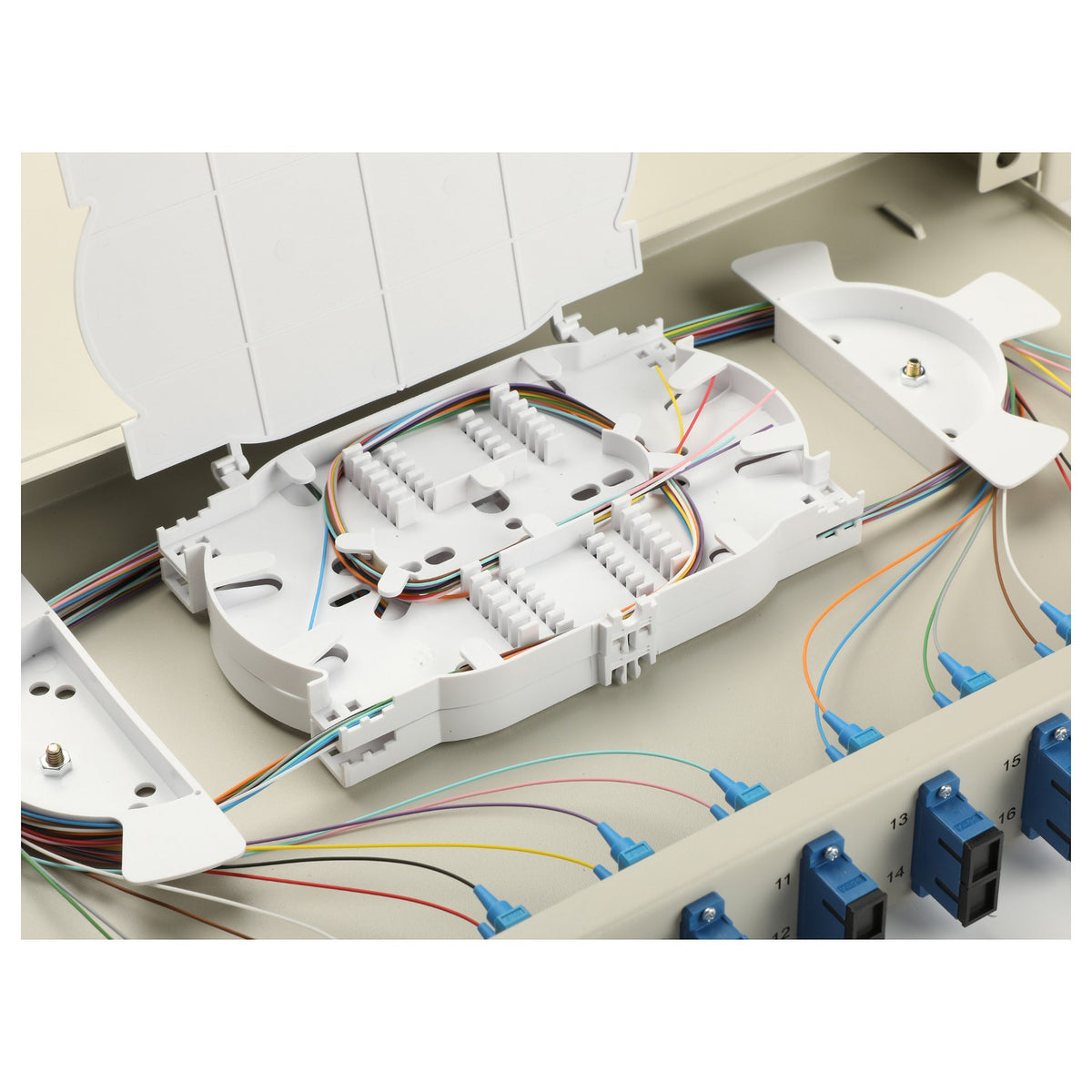 Equip LWL-Spleißkasten 12-Port SC-Duplex OS2 1U komplett gr