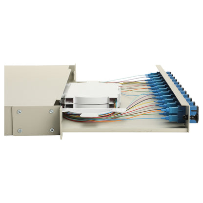 Equip LWL-Spleißkasten 12-Port SC-Duplex OS2 1U komplett gr