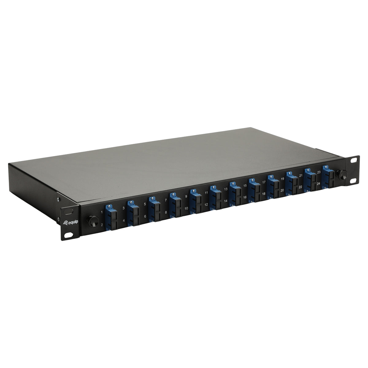 Equip LWL-Spleißkasten 12-Port SC-Duplex OS2 1U komplett sw
