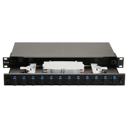 Equip LWL-Spleißkasten 12-Port SC-Duplex OS2 1U komplett sw