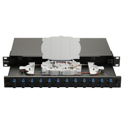 Equip LWL-Spleißkasten 12-Port SC-Duplex OS2 1U komplett sw