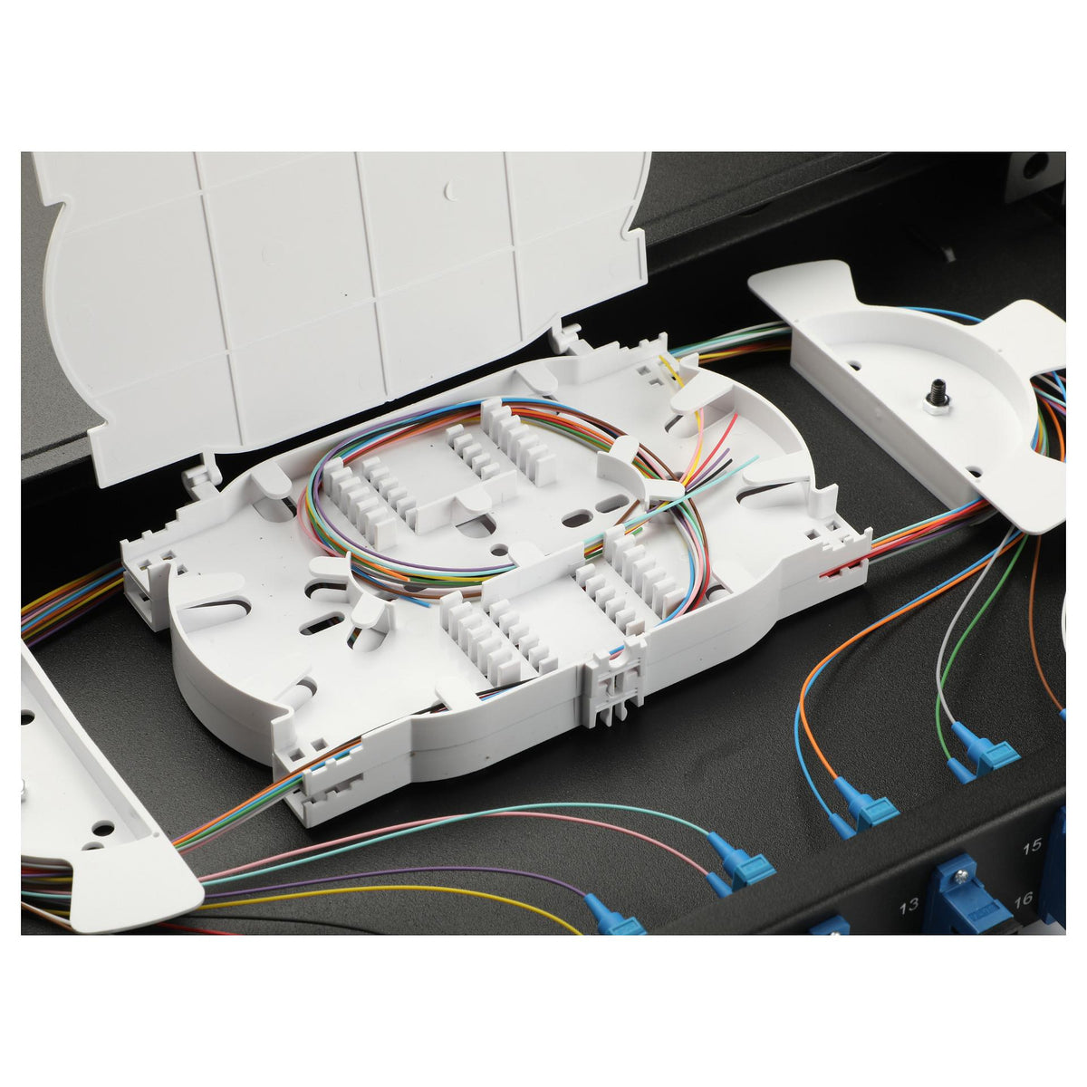 Equip LWL-Spleißkasten 12-Port SC-Duplex OS2 1U komplett sw