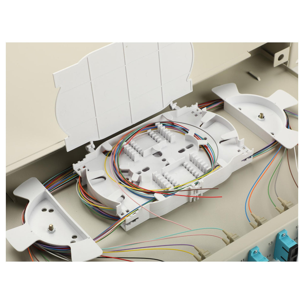 Equip LWL-Spleißkasten 12-Port SC-Duplex OM3 1U komplett gr