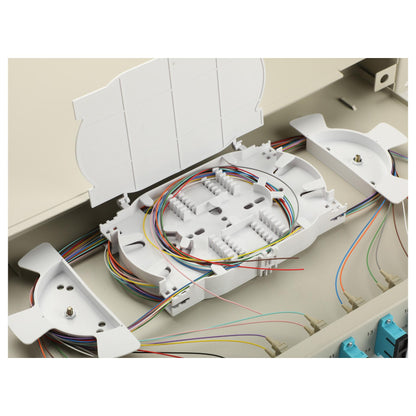 Equip LWL-Spleißkasten 12-Port SC-Duplex OM3 1U komplett gr
