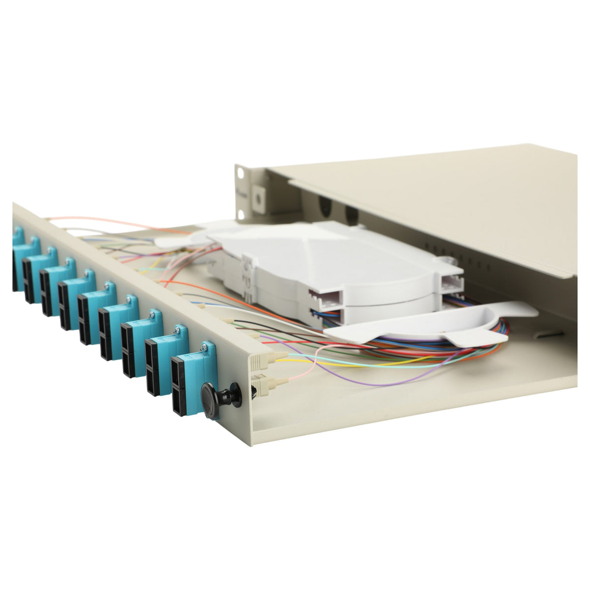 Equip LWL-Spleißkasten 12-Port SC-Duplex OM3 1U komplett gr