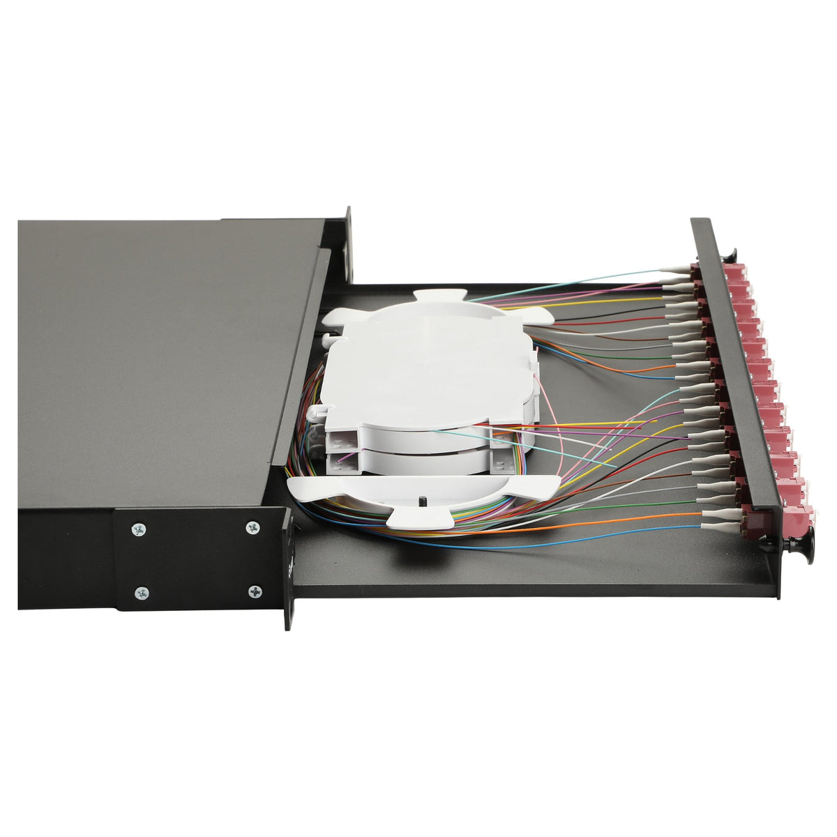 Equip LWL-Spleißkasten 12-Port LC-Duplex OM4 1U komplett sw
