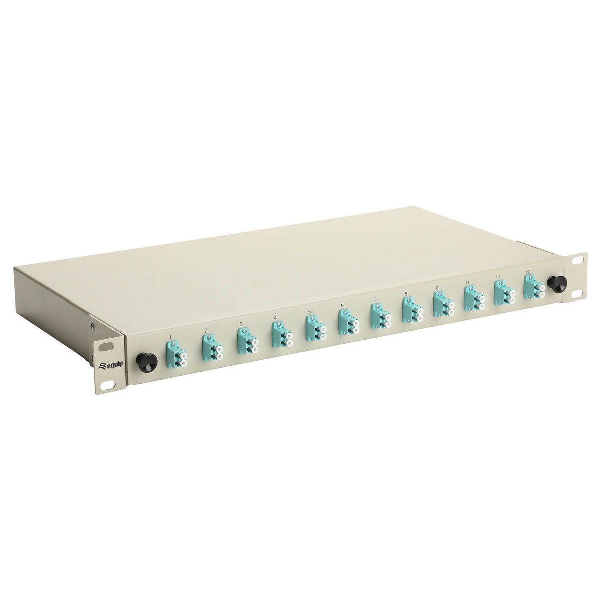 Equip LWL-Spleißkasten 12-Port LC-Duplex OM3 1U komplett gr