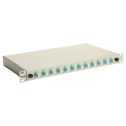 Equip LWL-Spleißkasten 12-Port LC-Duplex OM3 1U komplett gr