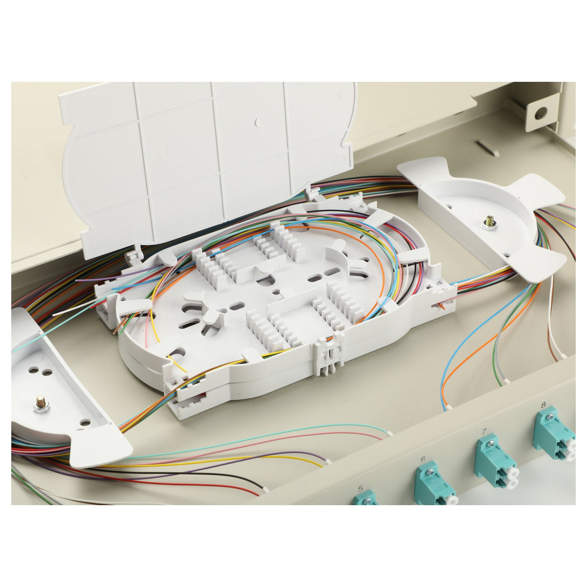 Equip LWL-Spleißkasten 12-Port LC-Duplex OM3 1U komplett gr