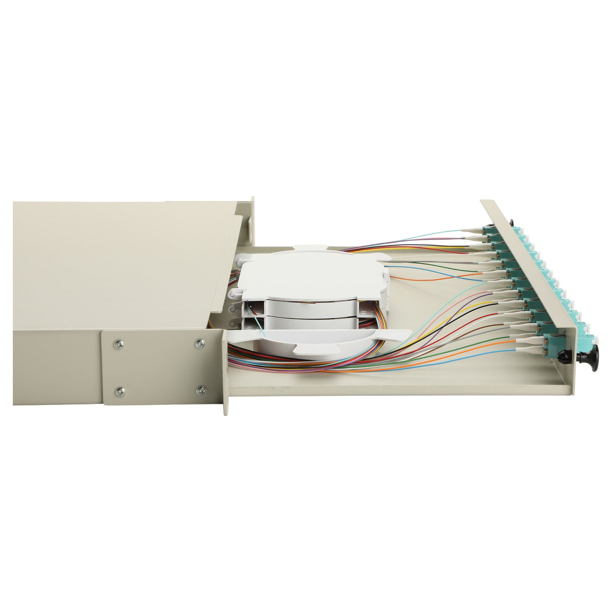 Equip LWL-Spleißkasten 12-Port LC-Duplex OM3 1U komplett gr